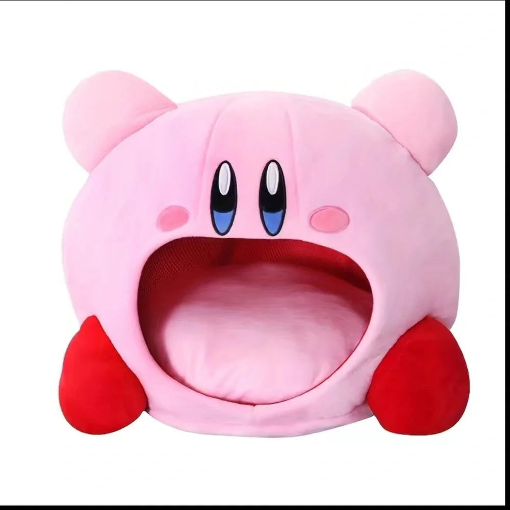 Kirby plush pet bed with detachable pillow